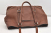 Authentic PRADA VIT DAINO LIFE Leather Shoulder Tote Bag BR2920 Brown 3642J