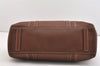 Authentic PRADA VIT DAINO LIFE Leather Shoulder Tote Bag BR2920 Brown 3642J