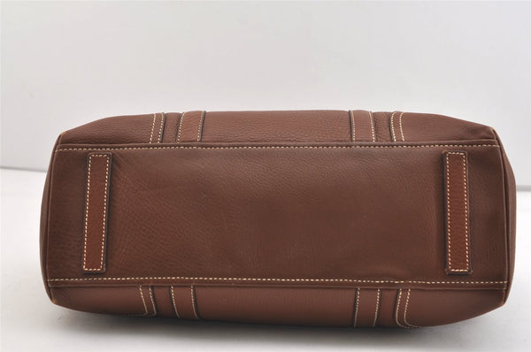 Authentic PRADA VIT DAINO LIFE Leather Shoulder Tote Bag BR2920 Brown 3642J
