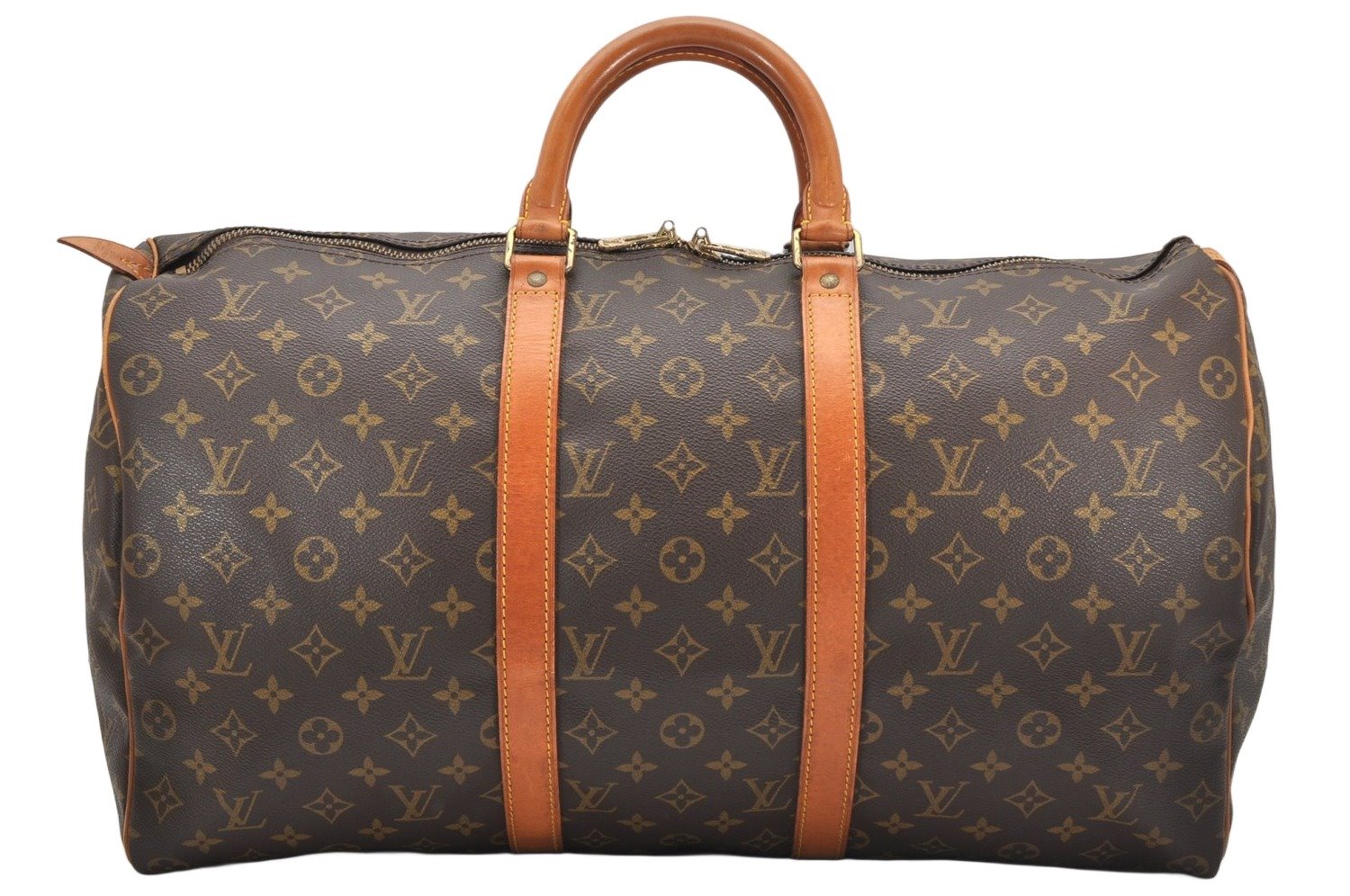 Authentic Louis Vuitton Monogram Keepall 50 Travel Boston Bag M41426 LV 3642K