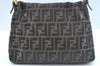 Authentic FENDI Zucca Mamma Baguette Shoulder Bag Canvas Leather Brown 3643J