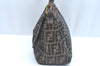 Authentic FENDI Zucca Mamma Baguette Shoulder Bag Canvas Leather Brown 3643J