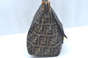 Authentic FENDI Zucca Mamma Baguette Shoulder Bag Canvas Leather Brown 3643J