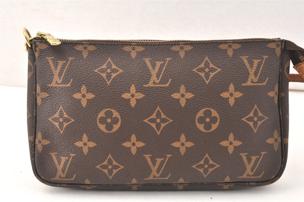 Authentic Louis Vuitton Monogram Pochette Accessoires Pouch M51980 LV 3643K