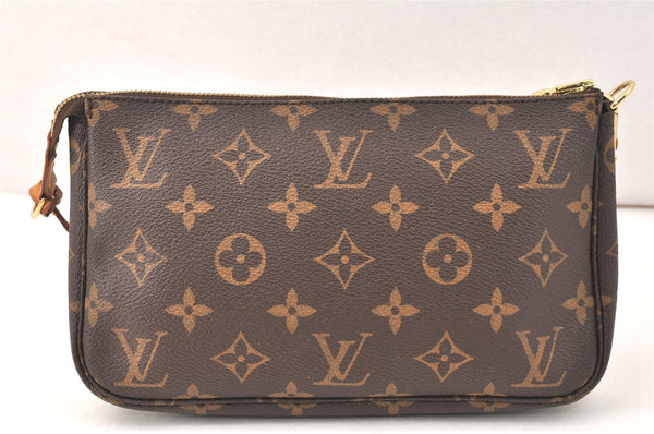Authentic Louis Vuitton Monogram Pochette Accessoires Pouch M51980 LV 3643K