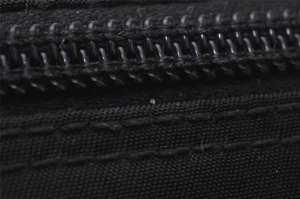Authentic PRADA Vintage Nylon Tessuto Saffiano Leather Pouch Purse Black 3644I