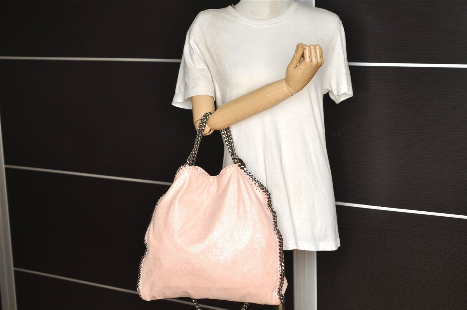 Authentic Stella McCartney Falabella 2Way Shoulder Hand Bag Leather Pink 3644J