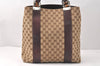 Authentic GUCCI Bamboo Shoulder Hand Bag GG Canvas Leather 232946 Brown 3645K