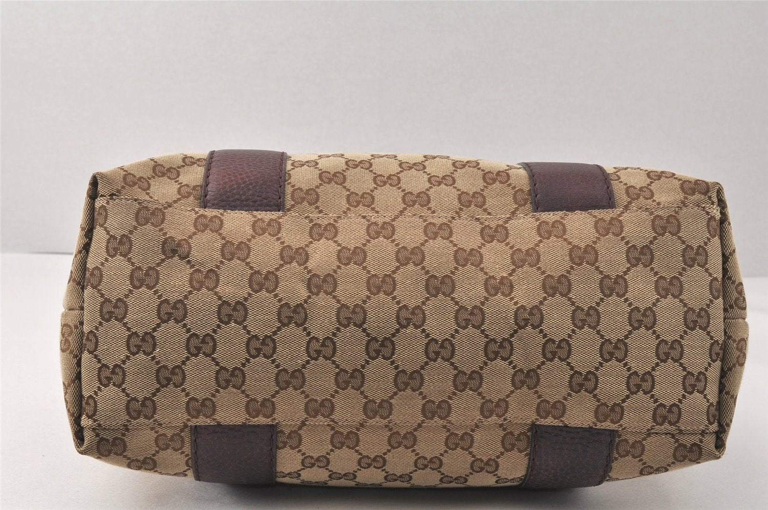 Authentic GUCCI Bamboo Shoulder Hand Bag GG Canvas Leather 232946 Brown 3645K