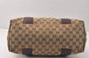 Authentic GUCCI Bamboo Shoulder Hand Bag GG Canvas Leather 232946 Brown 3645K