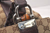 Authentic GUCCI Bamboo Shoulder Hand Bag GG Canvas Leather 232946 Brown 3645K