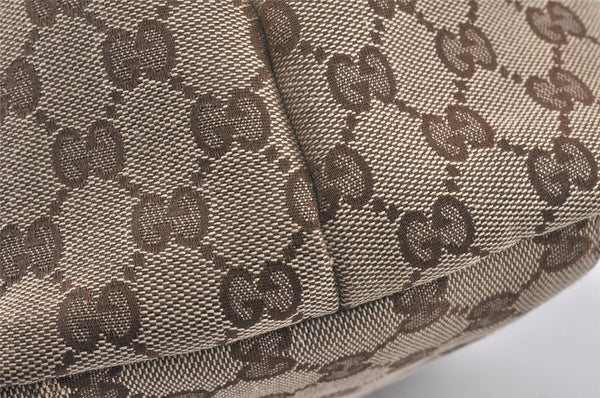 Authentic GUCCI Bamboo Shoulder Hand Bag GG Canvas Leather 232946 Brown 3645K