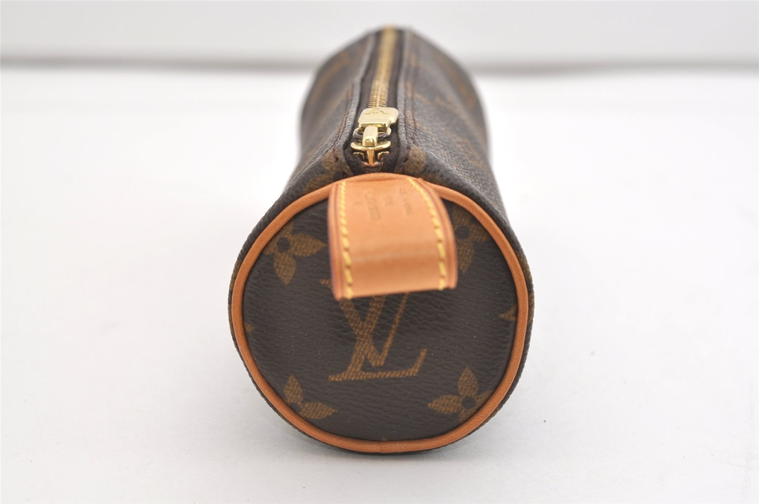 Authentic Louis Vuitton Monogram Trousse Ronde Pen Case Pouch M47630 Junk 3646J