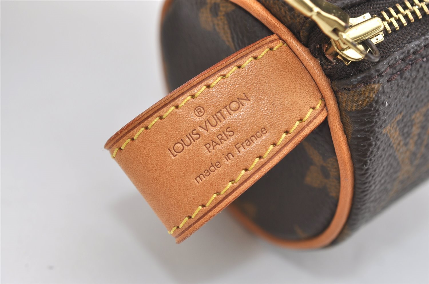 Authentic Louis Vuitton Monogram Trousse Ronde Pen Case Pouch M47630 Junk 3646J