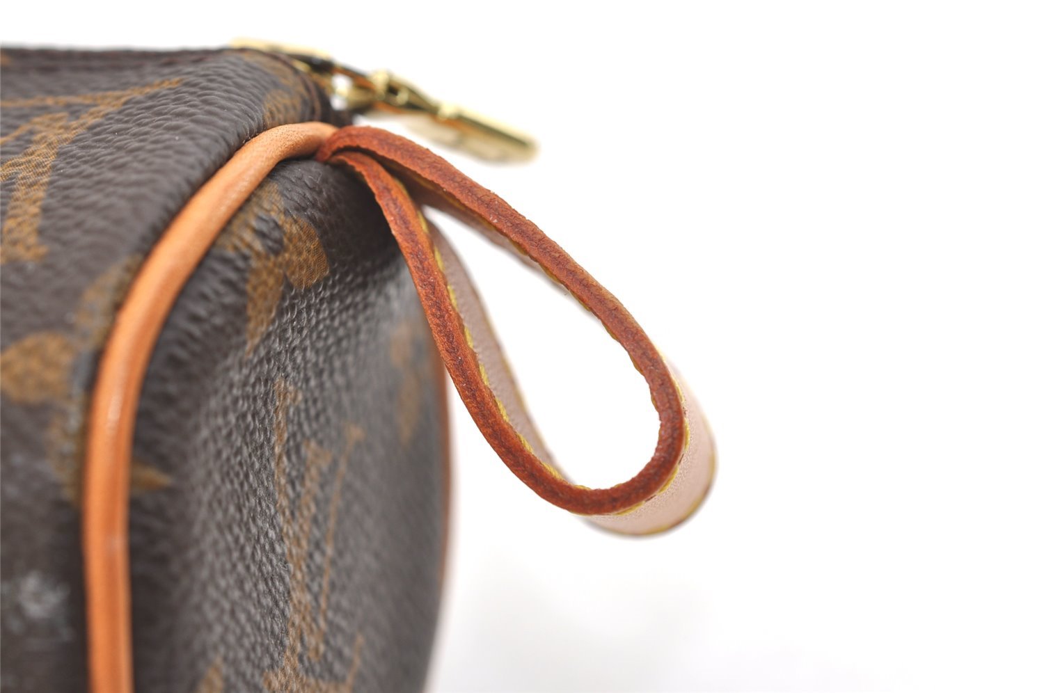 Authentic Louis Vuitton Monogram Trousse Ronde Pen Case Pouch M47630 Junk 3646J