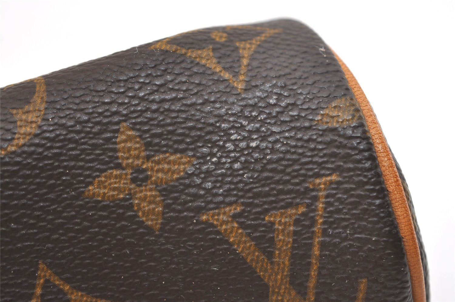 Authentic Louis Vuitton Monogram Trousse Ronde Pen Case Pouch M47630 Junk 3646J