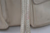 Authentic GUCCI Bamboo Drawstring Backpack Leather White 3647I