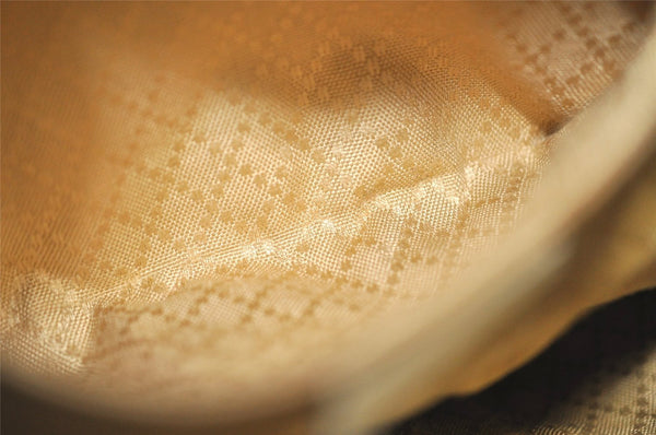 Authentic GUCCI Bamboo Drawstring Backpack Leather White 3647I