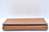 Authentic YVES SAINT LAURENT Clutch Hand Bag Purse Enamel 311223 Brown 3647J