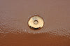 Authentic YVES SAINT LAURENT Clutch Hand Bag Purse Enamel 311223 Brown 3647J