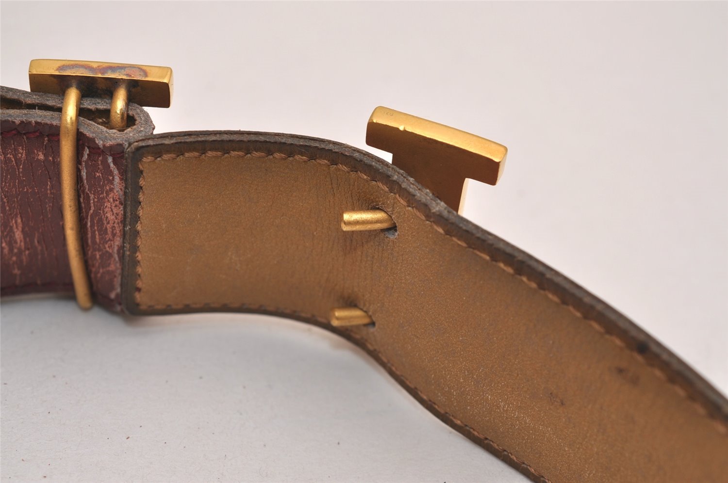 Authentic HERMES Constance Leather Belt Size 100cm 39.4