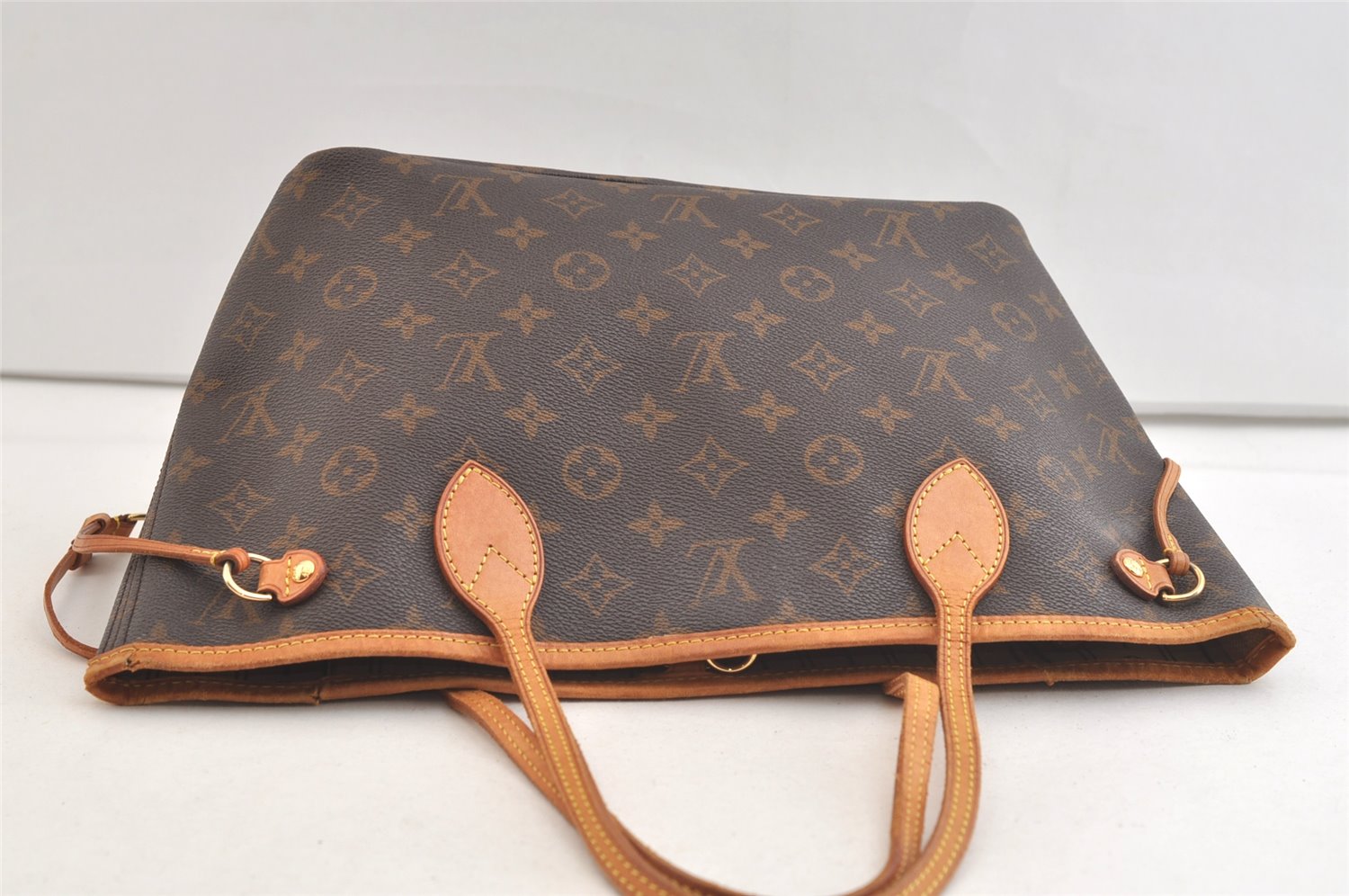 Authentic Louis Vuitton Monogram Neverfull PM Shoulder Tote Bag M40155 LV 3649K