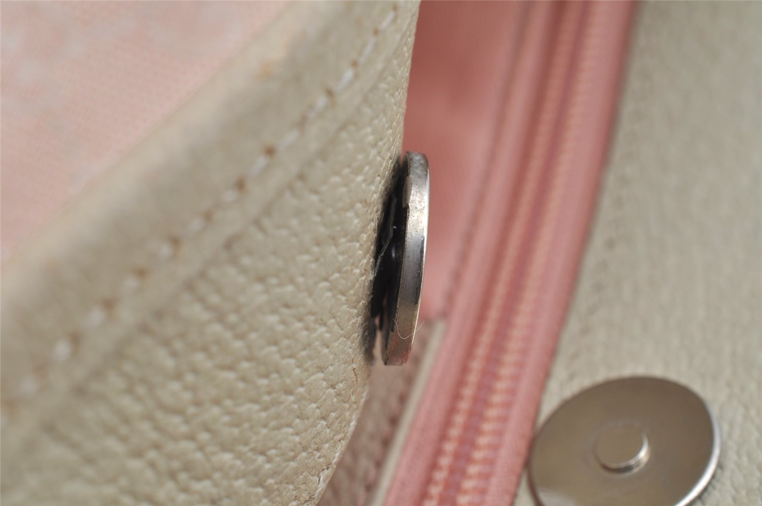 Authentic GUCCI Vintage Shoulder Tote Bag GG Canvas Leather 257304 Pink 3650I