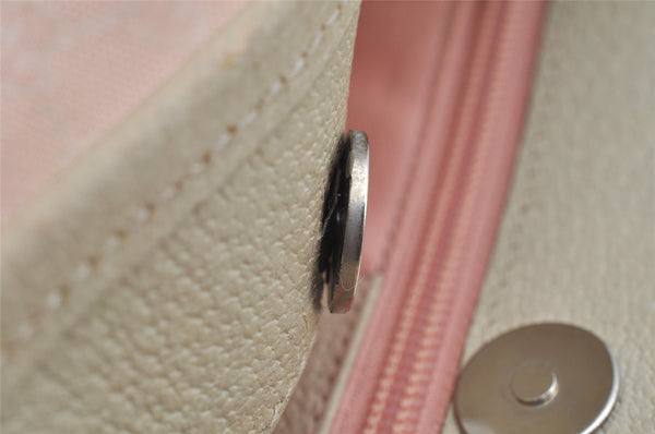 Authentic GUCCI Vintage Shoulder Tote Bag GG Canvas Leather 257304 Pink 3650I