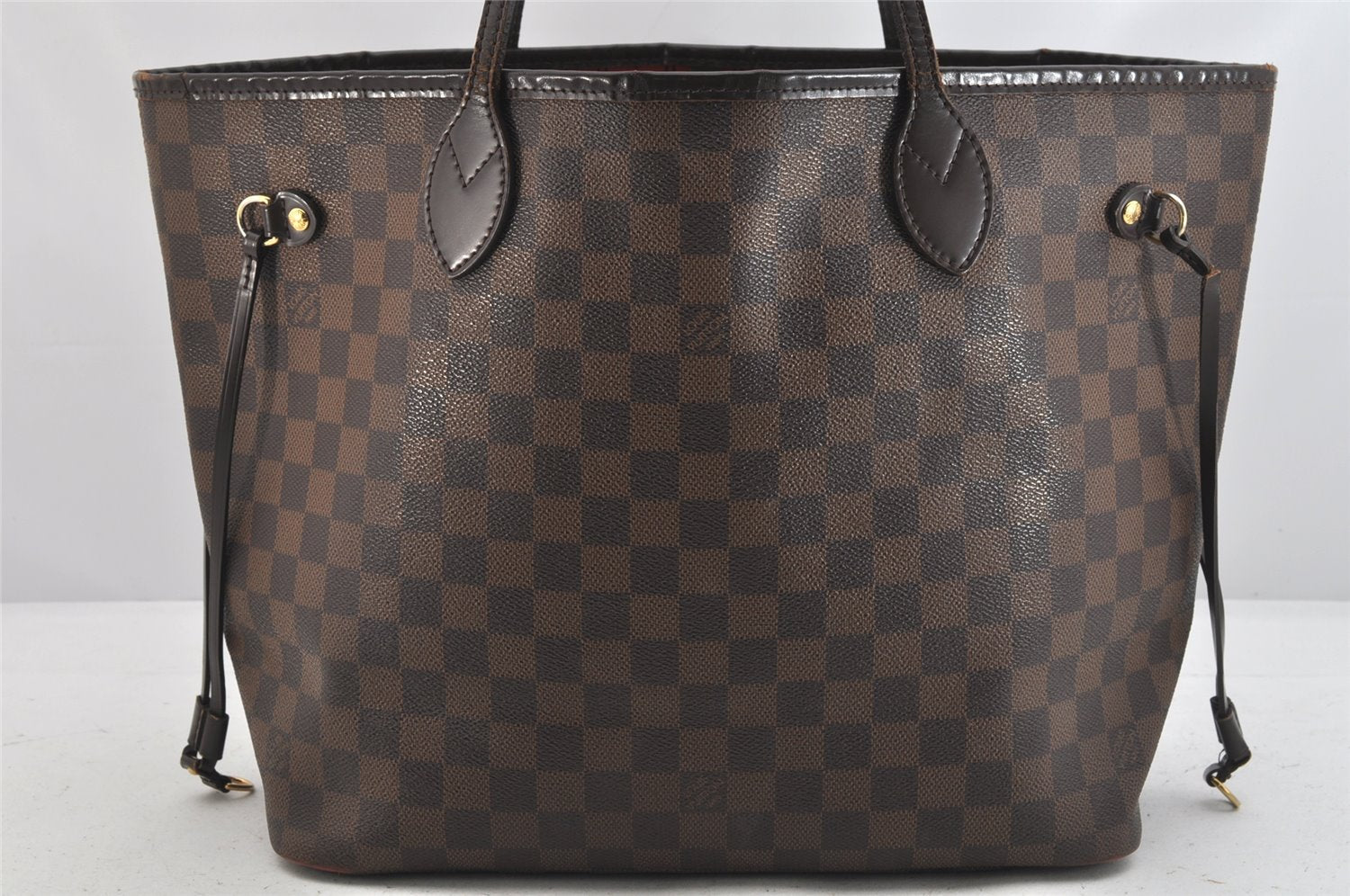 Authentic Louis Vuitton Damier Neverfull MM Shoulder Tote Bag N51105 LV 3650K