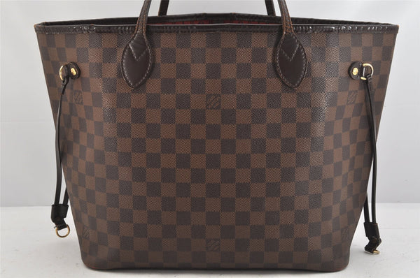 Authentic Louis Vuitton Damier Neverfull MM Shoulder Tote Bag N51105 LV 3650K