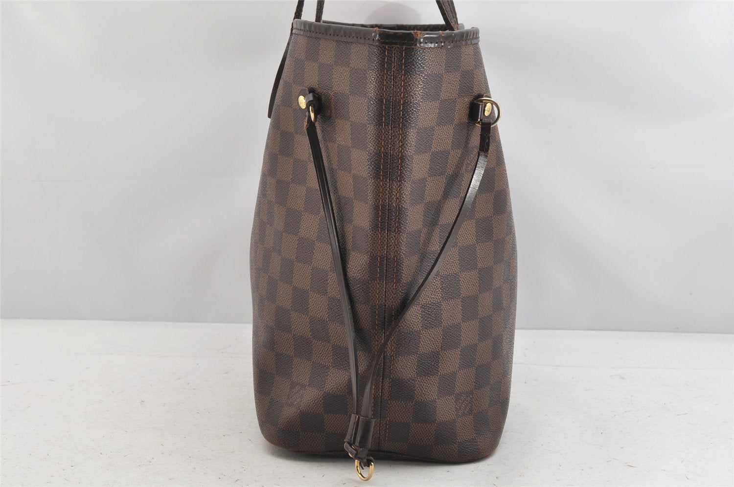 Authentic Louis Vuitton Damier Neverfull MM Shoulder Tote Bag N51105 LV 3650K