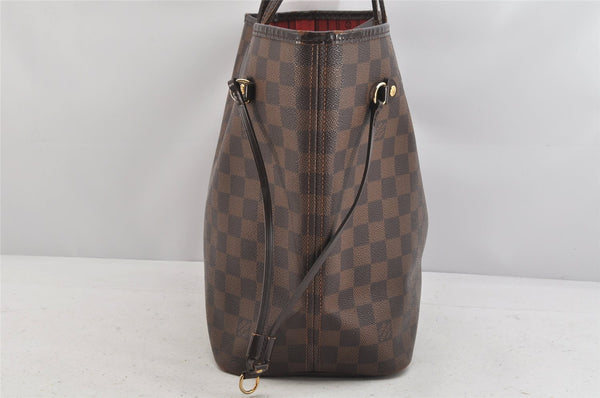 Authentic Louis Vuitton Damier Neverfull MM Shoulder Tote Bag N51105 LV 3650K