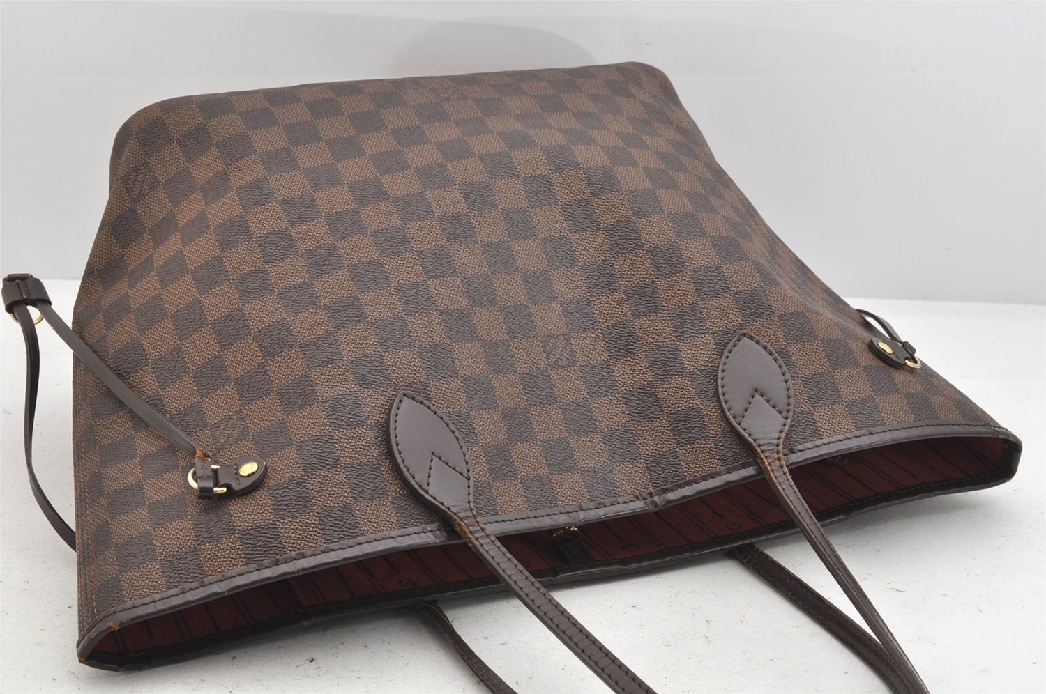 Authentic Louis Vuitton Damier Neverfull MM Shoulder Tote Bag N51105 LV 3650K