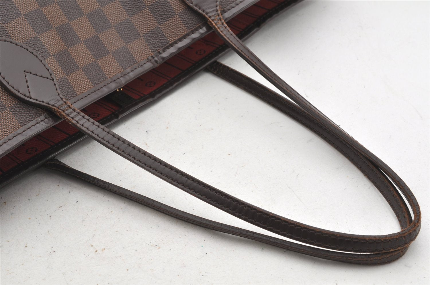 Authentic Louis Vuitton Damier Neverfull MM Shoulder Tote Bag N51105 LV 3650K