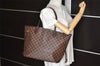 Authentic Louis Vuitton Damier Neverfull MM Shoulder Tote Bag N51105 LV 3650K