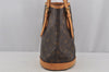 Authentic Louis Vuitton Monogram Bucket PM Shoulder Tote Bag M42238 LV 3651J