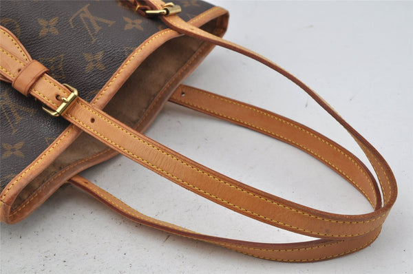 Authentic Louis Vuitton Monogram Bucket PM Shoulder Tote Bag M42238 LV 3651J