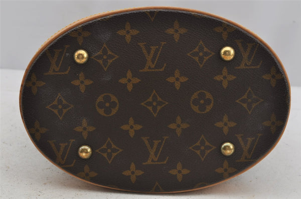 Authentic Louis Vuitton Monogram Bucket PM Shoulder Tote Bag M42238 LV 3651J