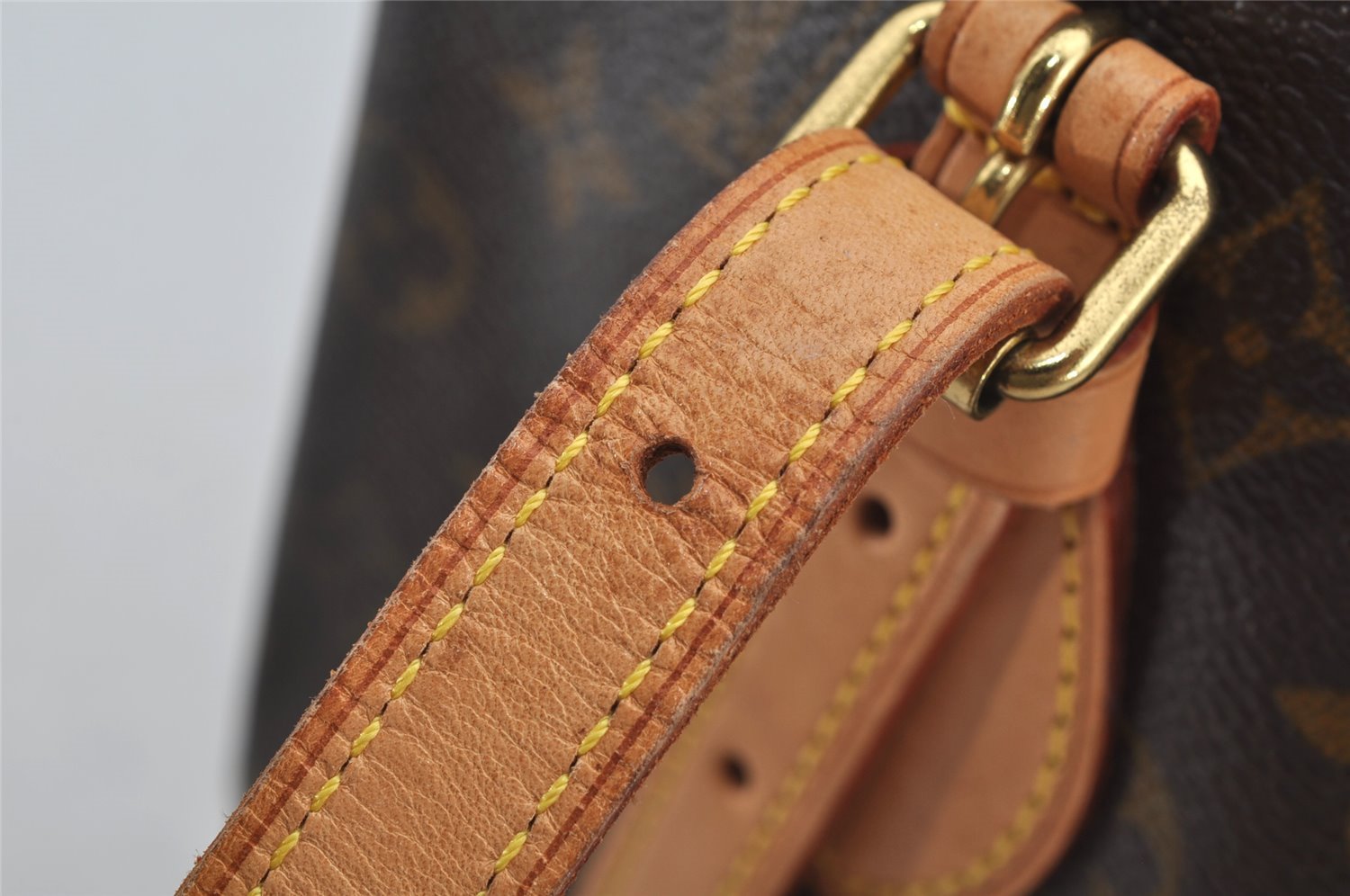 Authentic Louis Vuitton Monogram Bucket PM Shoulder Tote Bag M42238 LV 3651J