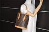 Authentic Louis Vuitton Monogram Bucket PM Shoulder Tote Bag M42238 LV 3651J