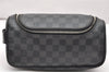 Authentic Louis Vuitton Damier Graphite Toilette Pouch Hand Bag N47625 LV 3651K
