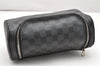 Authentic Louis Vuitton Damier Graphite Toilette Pouch Hand Bag N47625 LV 3651K