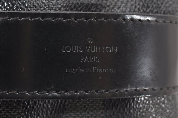 Authentic Louis Vuitton Damier Graphite Toilette Pouch Hand Bag N47625 LV 3651K
