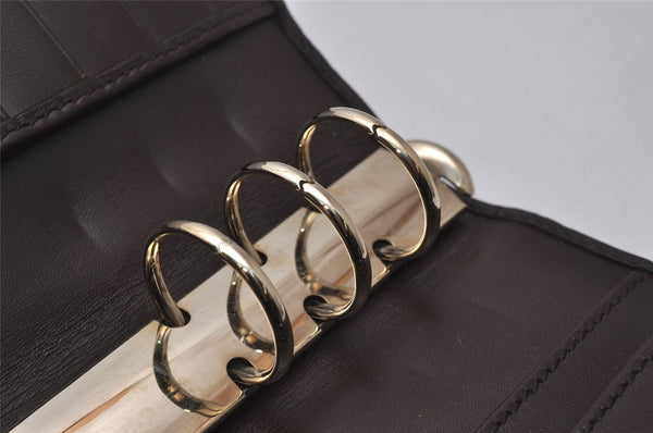 Authentic GUCCI Guccissima Vintage Notebook Cover GG Leather 115241 Brown 3652I