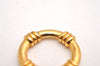 Authentic HERMES Scarf Ring Bouee Circle Design Gold Tone 3652J