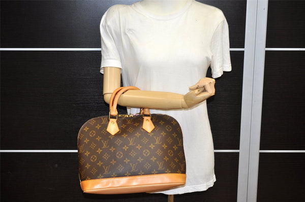 Authentic Louis Vuitton Monogram Alma Hand Bag Purse M51130 LV 3652K