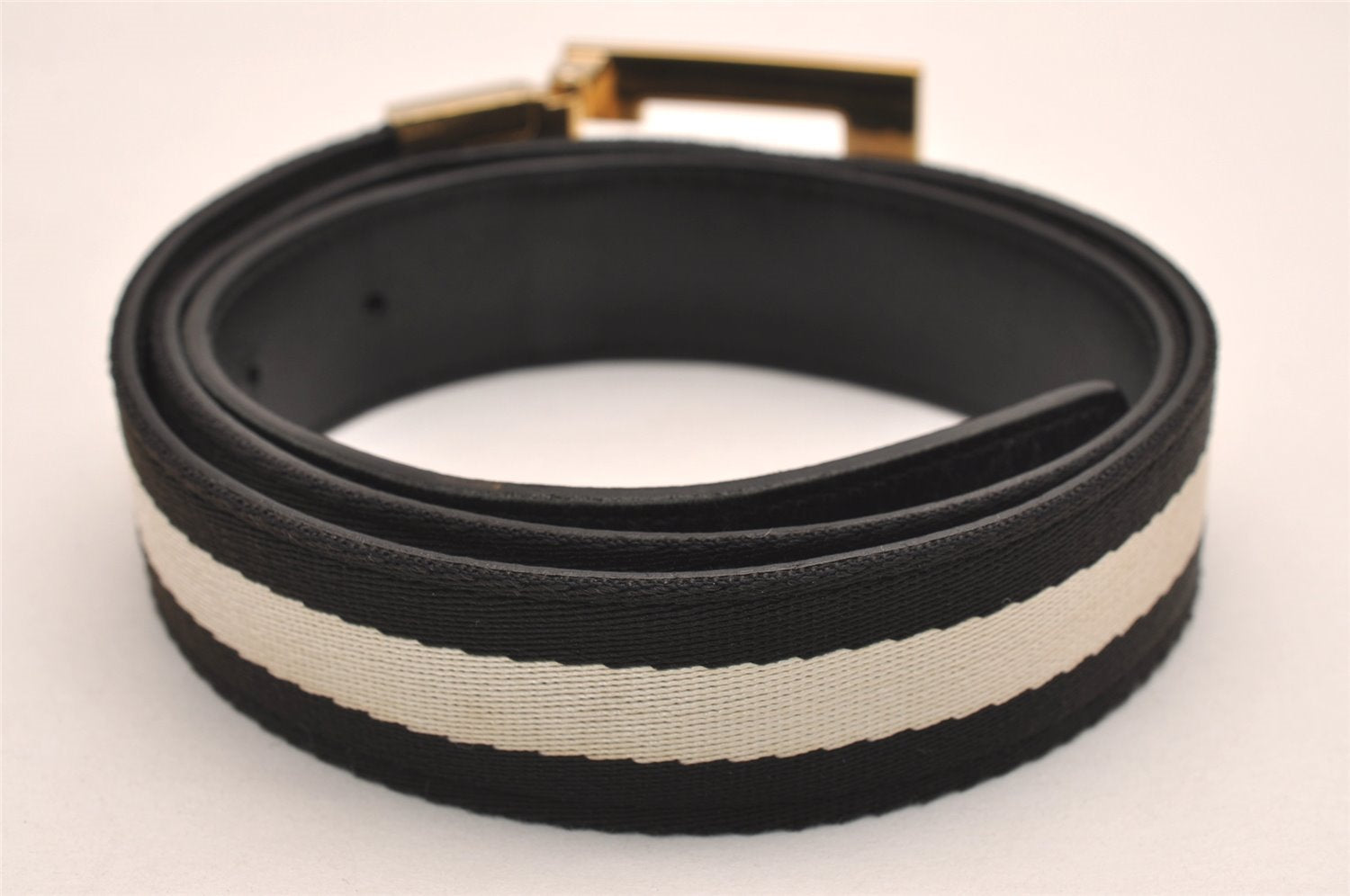 Authentic GUCCI Sherry Line Belt Canvas Leather Size 80cm 31.5