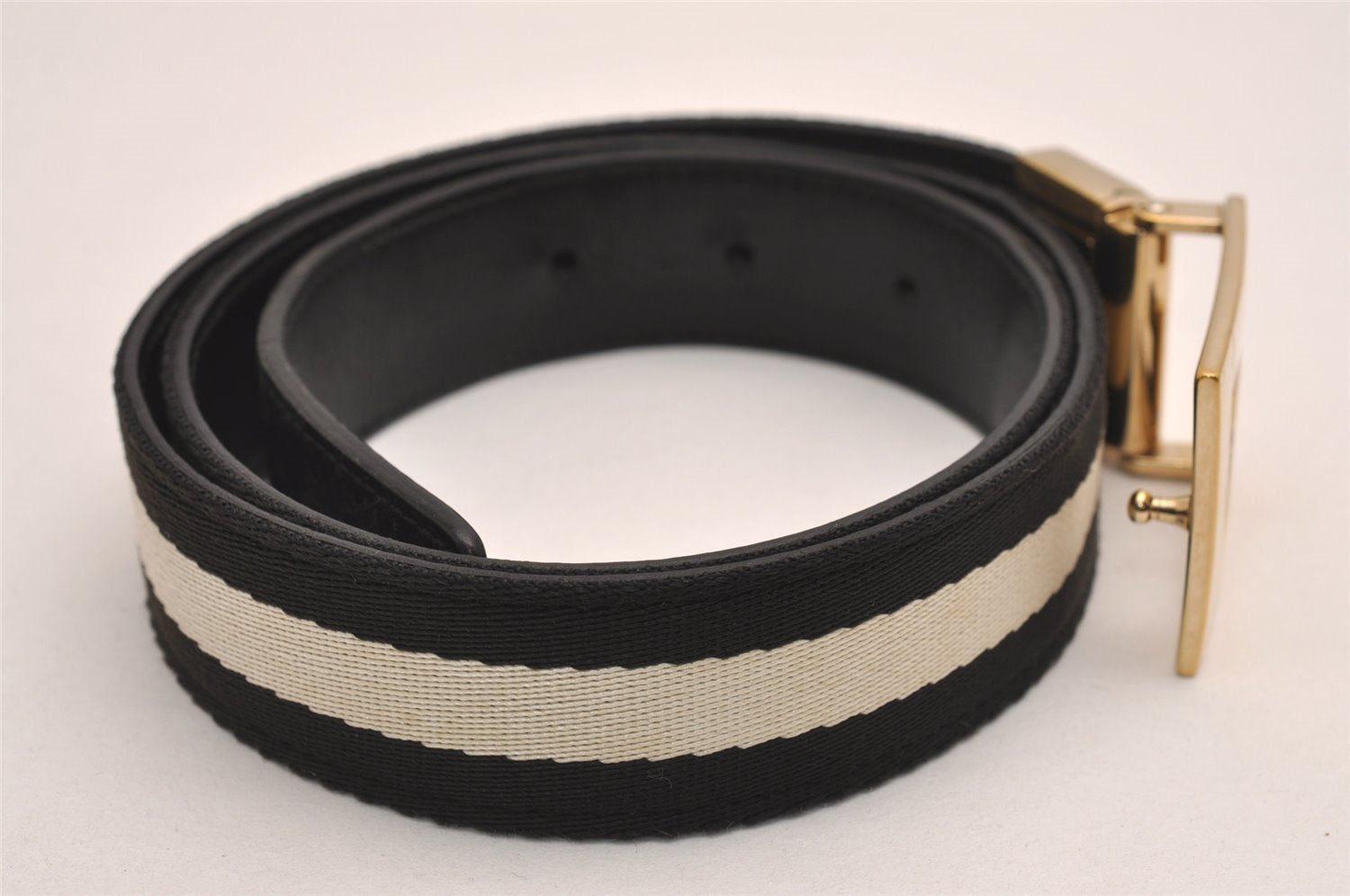 Authentic GUCCI Sherry Line Belt Canvas Leather Size 80cm 31.5