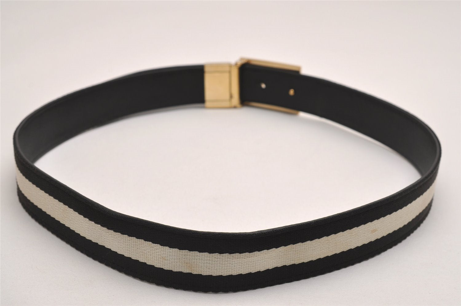 Authentic GUCCI Sherry Line Belt Canvas Leather Size 80cm 31.5