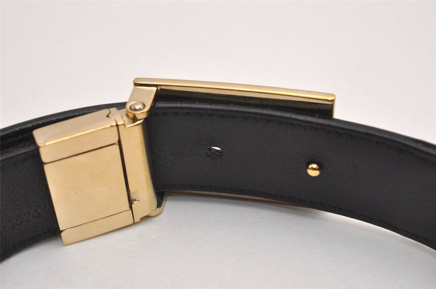 Authentic GUCCI Sherry Line Belt Canvas Leather Size 80cm 31.5